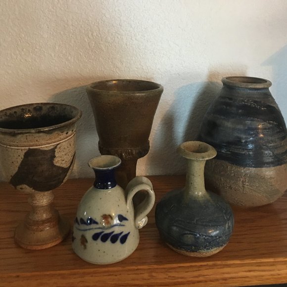 Other - Bundle of Five Vintage Pieces of Stoneware